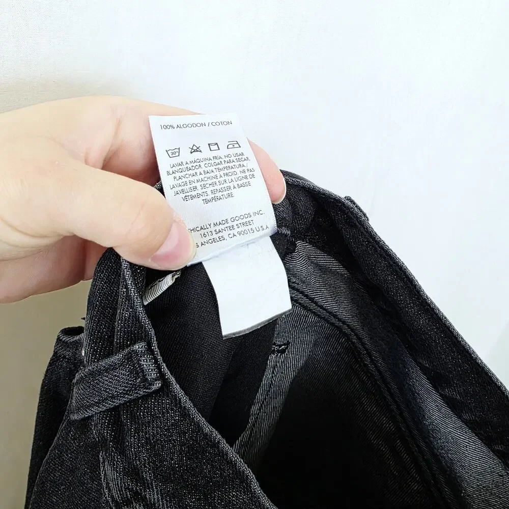 NWT! Etica Flares Jeans Size 29‎ Black High Rise 100% Cotton Denim Y2K Grunge